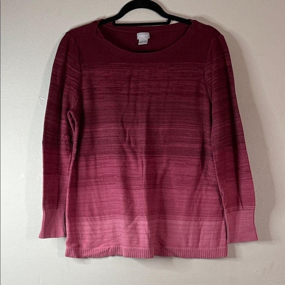Soft and stylish ombre knit sweater from Chico's in size 2 (fits like XL). Fe...